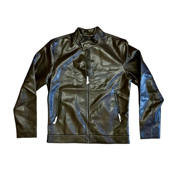 SLATE & STONE
Faux Leather Racer Jacket Mens Size Medium - Picture 1 of 6